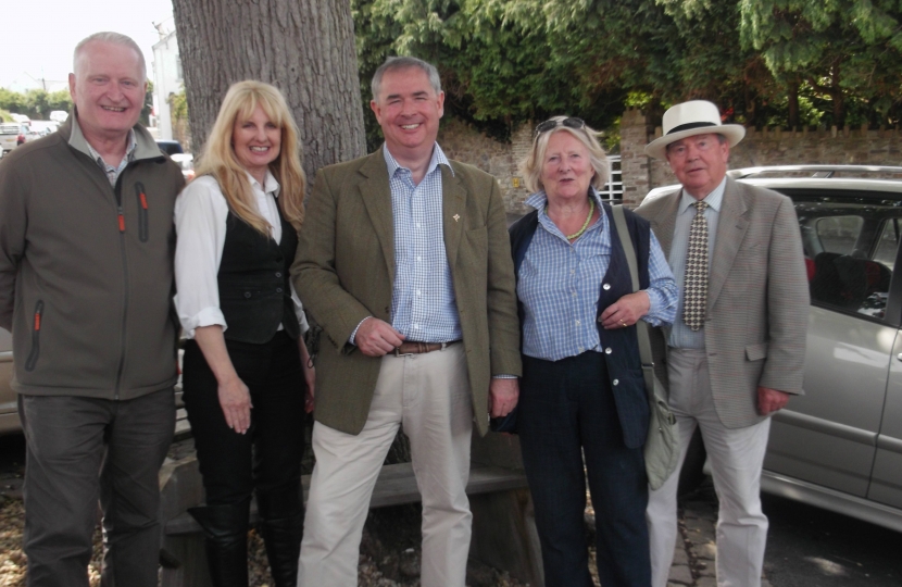 Alison with Geoffrey Cox MP and the team out canvassing