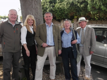 Alison with Geoffrey Cox MP and the team out canvassing